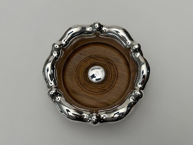 Sheffield plate wine coaster 2
