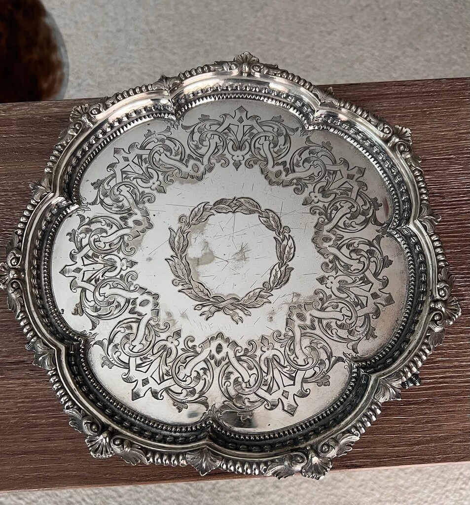 Martin hall co salver tray engraving british silver silver