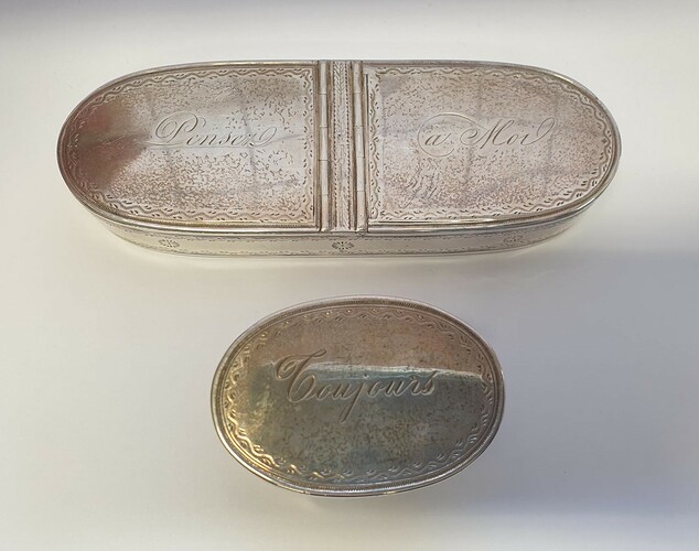 French silver snuff box