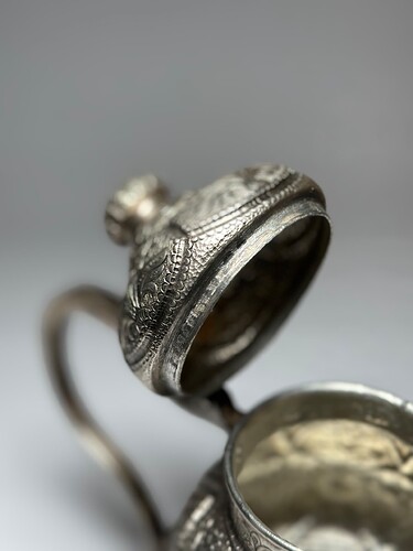silver repousse teapot 6