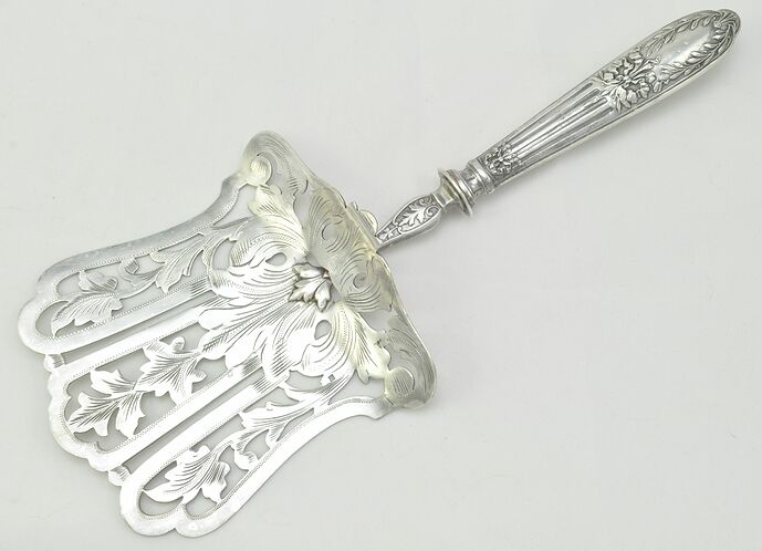 French Silver Asparagus Server 7