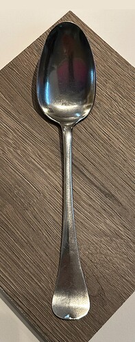 18th c. silver serving spoon bird 4