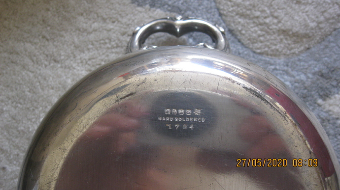 Silver bowl markings  on back