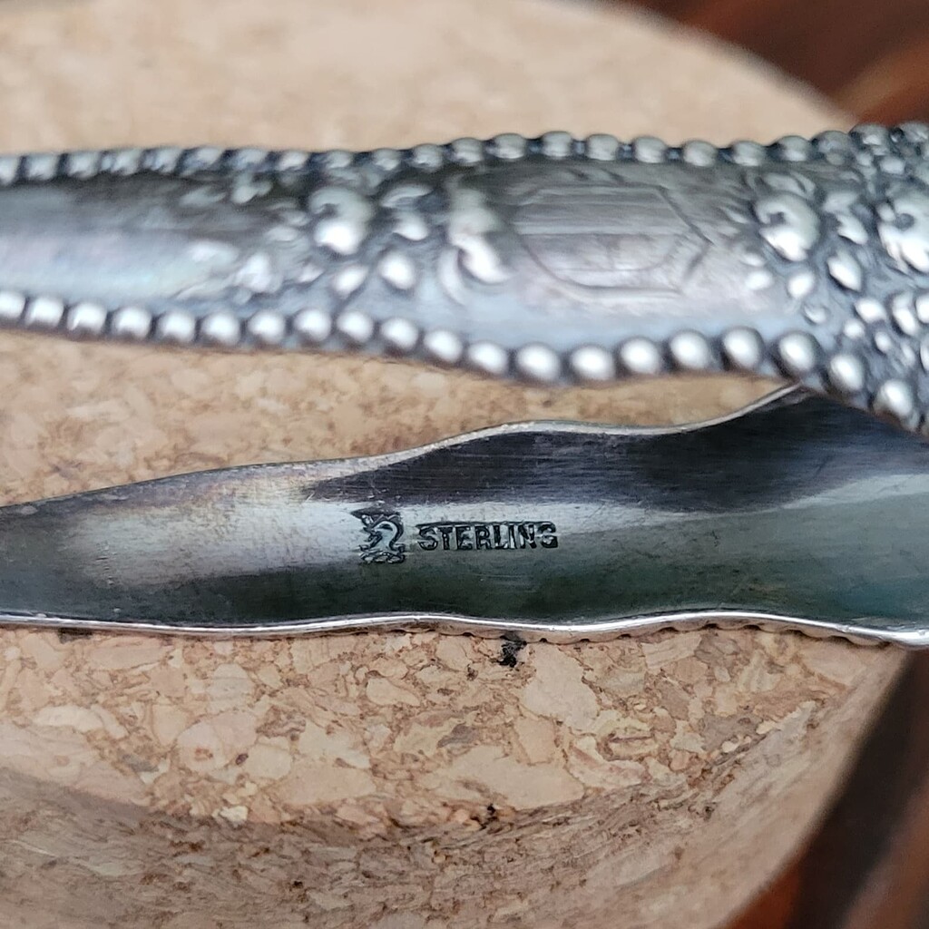 Help with a mark on sugar tongs Reading American Silver Hallmarks