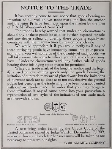 Gorham-Weintraub-1910-trev