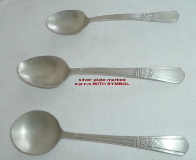 SMALL epns with symbol silver plate spoon fork _E - Copy.JPG