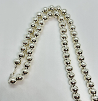 24 in 65g 10mm SS bead necklace