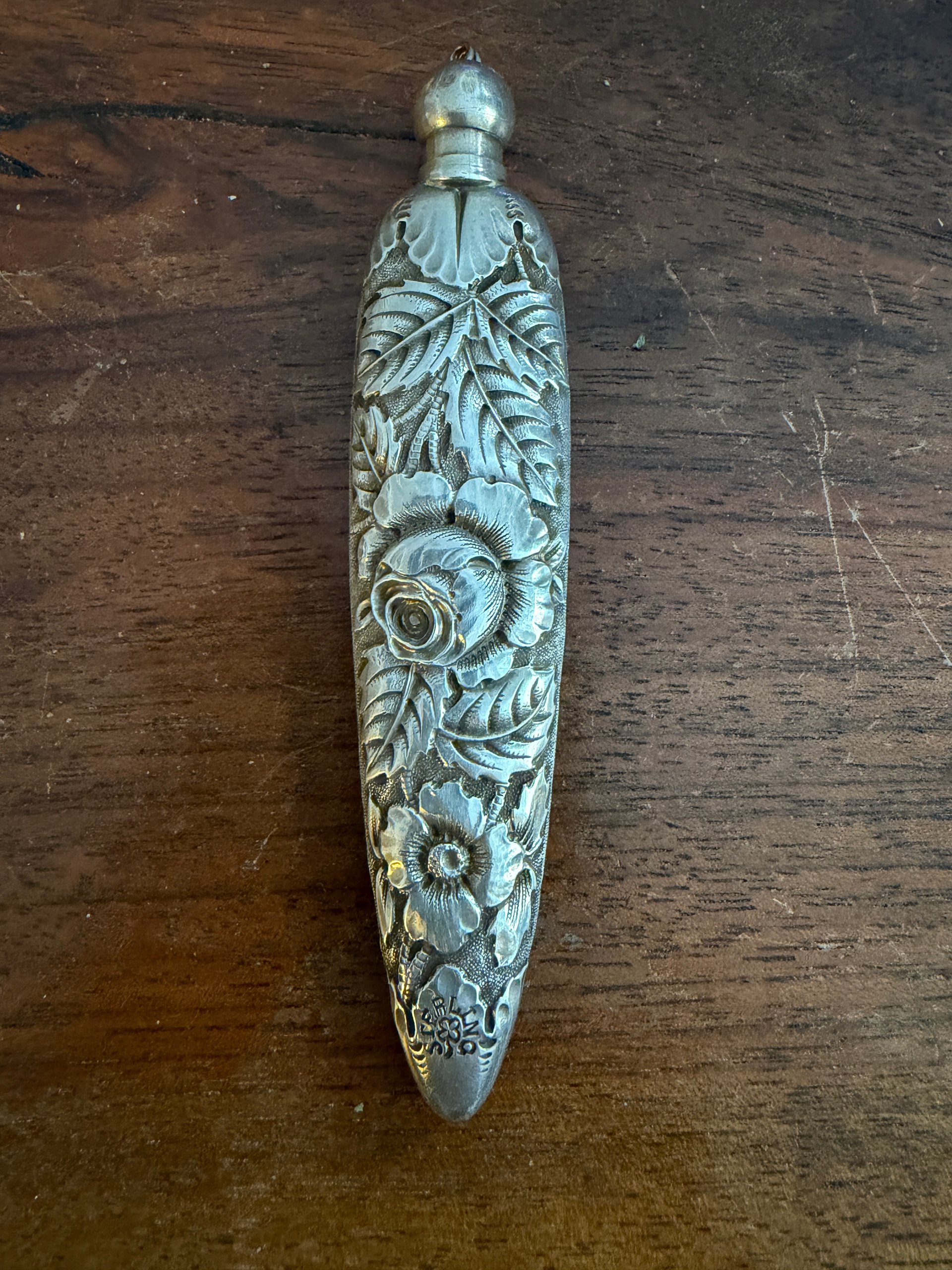Sterling repousse perfume bottle - Silver Collector Forums